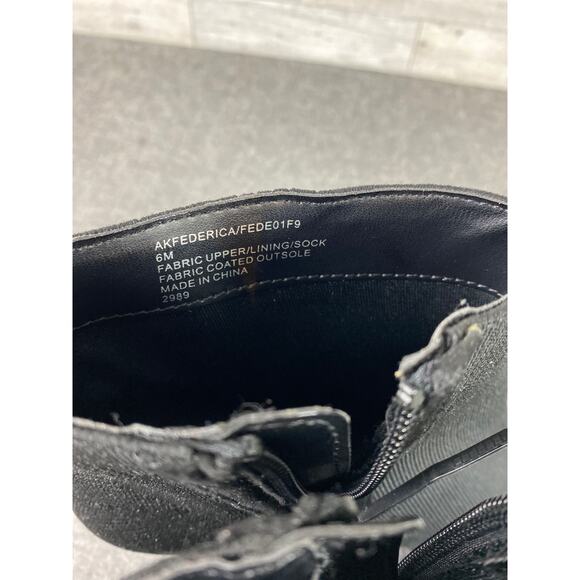 ANNE KLEIN Federica Women’s Pointed Toe Ankle Bootie Black Elegant Heels size 6 - Picture 4 of 8